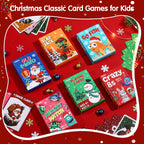 Zubebe 24 juegos de cartas de mazos a granel 6 en 1 clásico naipe, Navidad
