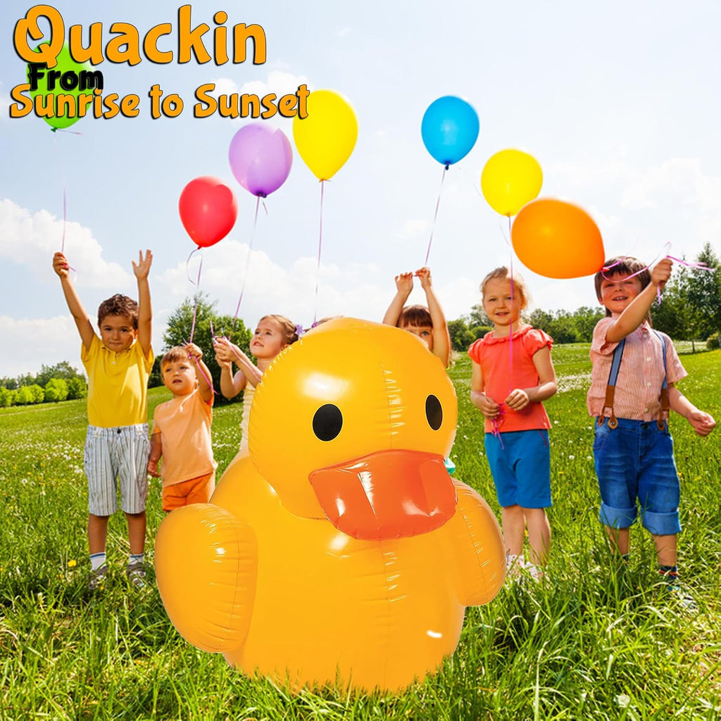 Fun Express Giant Inflatable Rubber Duck, 4 Feet, Yellow