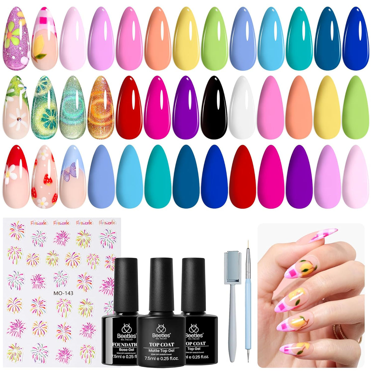 Beetles - Juego de esmaltes de uñas de gel Magical Kingdom, kit de...