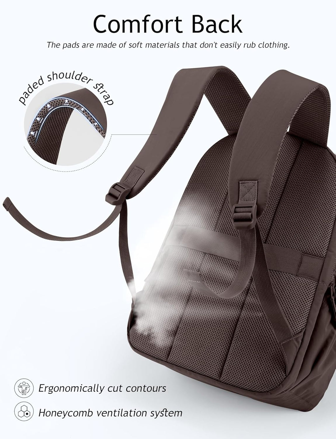 Uselike Mochila de viaje para mujer, mochila para laptop de 15.6 pu...