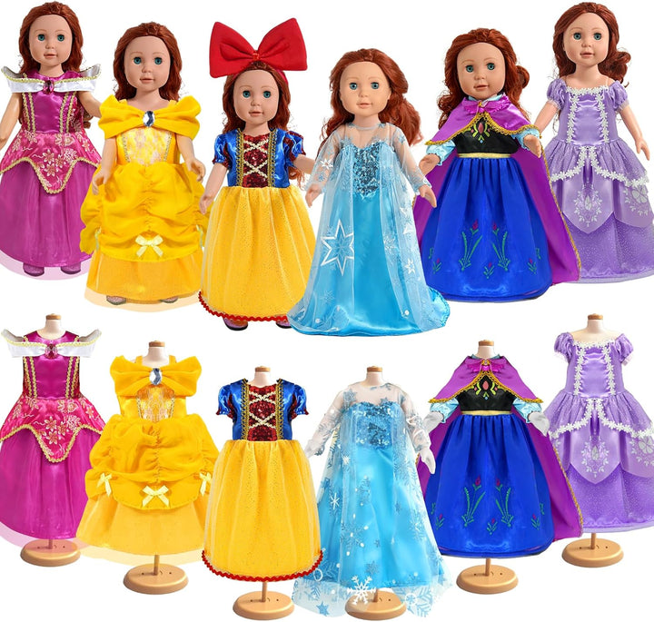 Ropa y accesorios WONDOLL para muñecas de 18 pulgadas, Vestido de d...