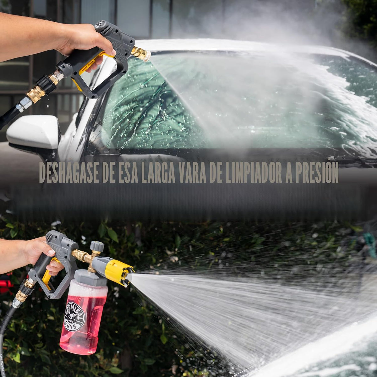 Chemical Guys, Snubby Short Pressure Washer Gun con Foam Cannon Attachment