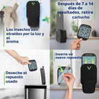 VEYOFLY Trampas para moscas de la fruta de interior con enchufe UV, trampa para mosquitos de la fruta, 2 dispositivos + 6 recambios