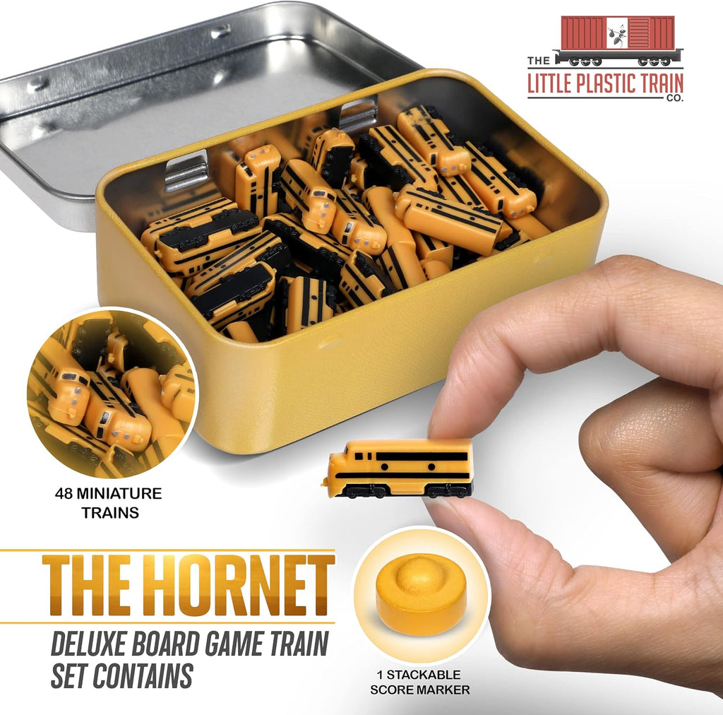 Juego de mesa de lujo de tren | Piezas de jugador para boleto para montar y otros juegos de mesa de tren para adultos, familiares y niños | Miniaturas mejoradas | Juego completo de 5