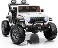 First Ride On Jeep Vihecle de 24 voltios con control remoto, automóvil eléctrico Jeep Wrangler Rubicon con licencia para niños y niñas, autos de paseo para niños con velocidad máxima de 5.3 mph