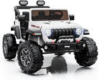 First Ride On Jeep Vihecle de 24 voltios con control remoto, automóvil eléctrico Jeep Wrangler Rubicon con licencia para niños y niñas, autos de paseo para niños con velocidad máxima de 5.3 mph