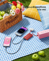 VEGER Cargador portátil de carga rápida 10000mAh 22,5W con cables i...