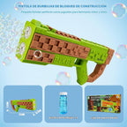 Pistola de burbujas, lanzador automático de burbujas con luz LED