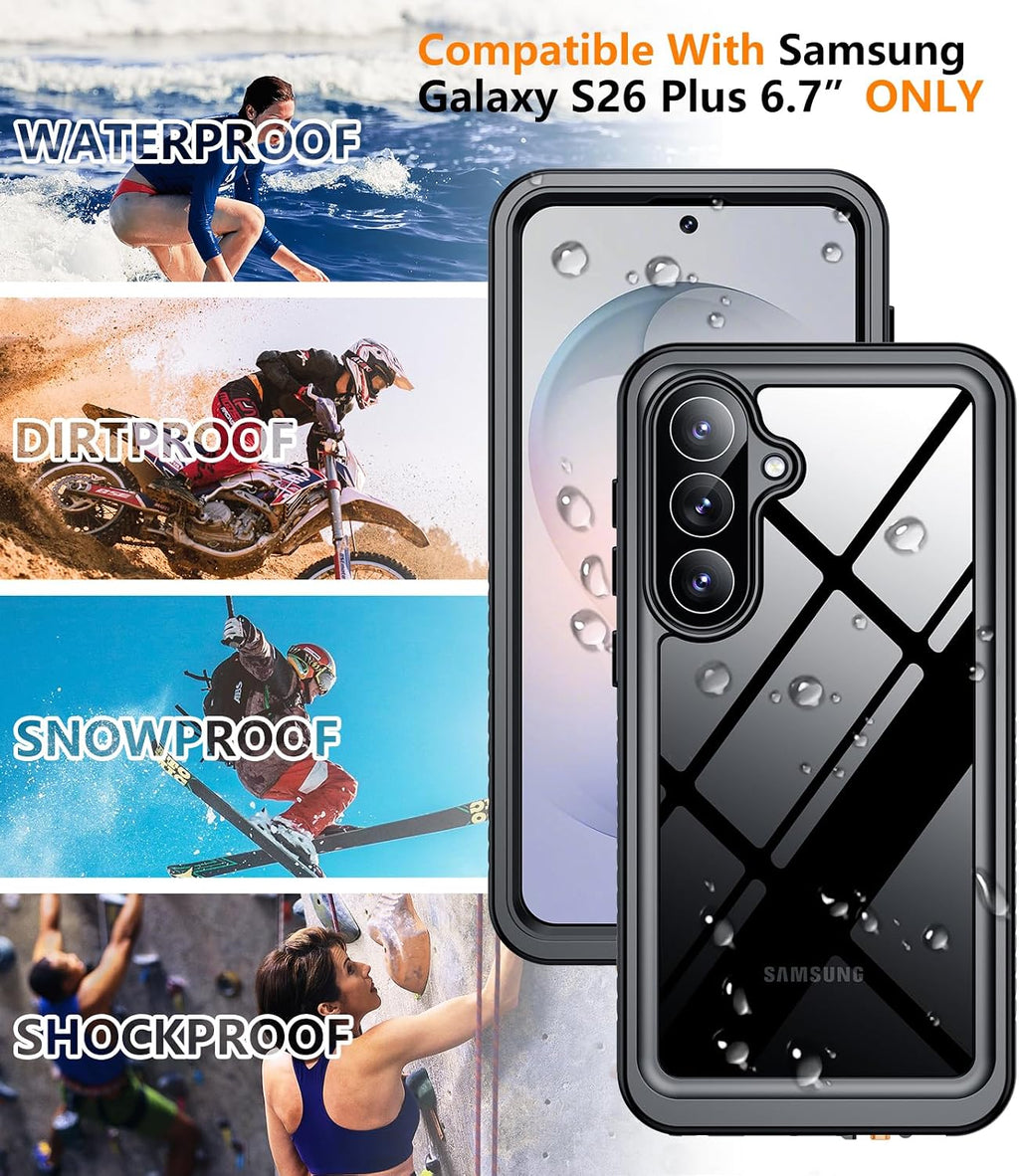 Temdan Funda impermeable diseñada para Samsung Galaxy S26 Plus
