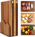 Juego de tablas de cortar libros con soporte de madera para cocineros