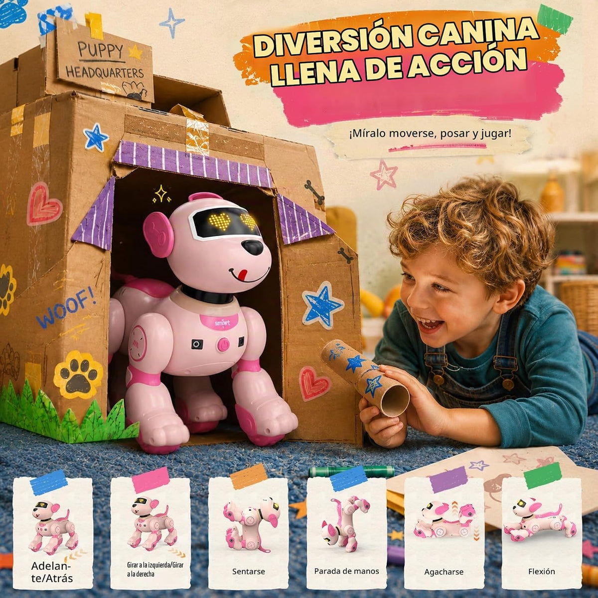 anysun - Perro robot inteligente para niños, cachorro inteligente con