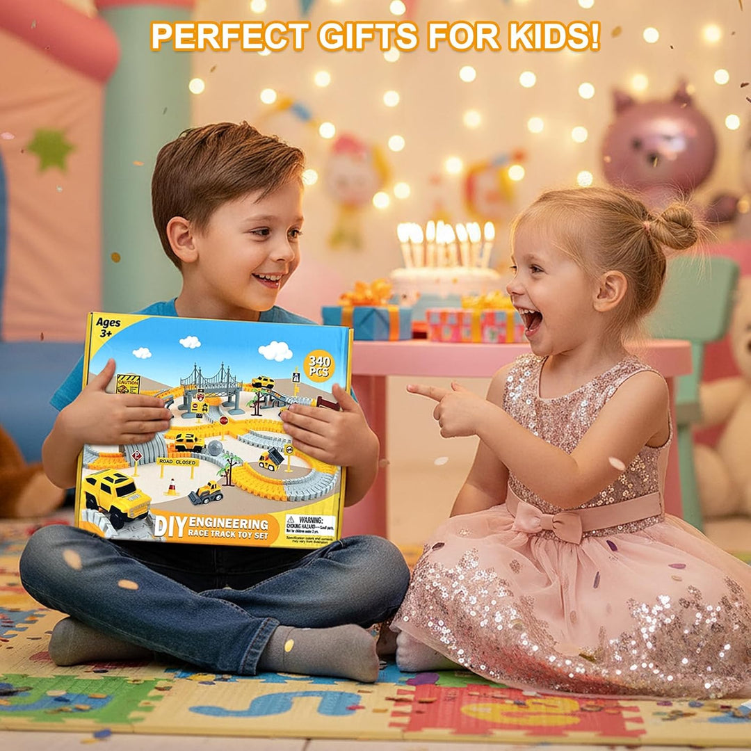 ToyFuntasy Juguetes de Pistas de Carreras de Construcción para Niño...
