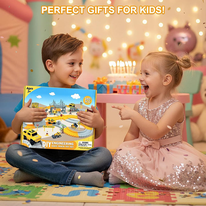 ToyFuntasy Juguetes de Pistas de Carreras de Construcción para Niño...