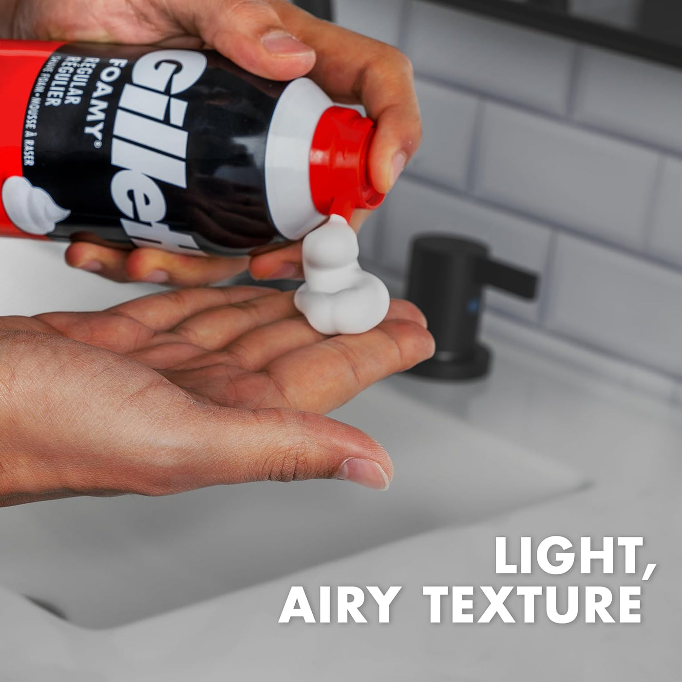Gillette Crema de afeitar regular espumosa, paquete de 12, 11 onzas...