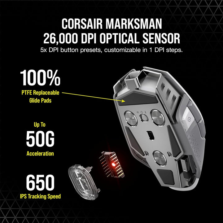 Corsair M65 RGB Ultra Wireless Tunable FPS Mouse inalámbrico para j...