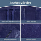 Paquete de 6 bolsas de mudanza grandes extra resistentes con cremallera fuerte y asas cómodas, bolsas de almacenamiento de ropa resistentes y duraderas, cajas de mudanza azules para suministros