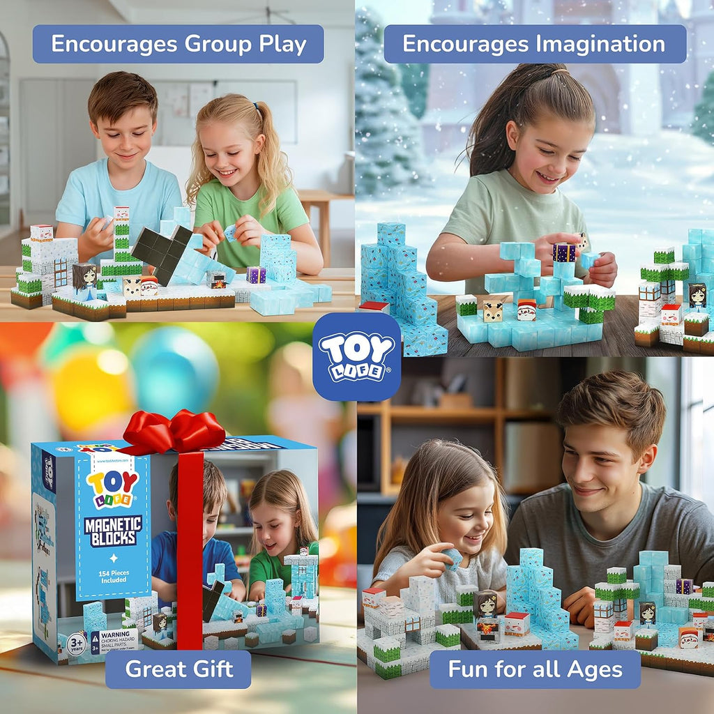 TOY Life Bloques de construcción magnéticos, juego de cubos de princesa de