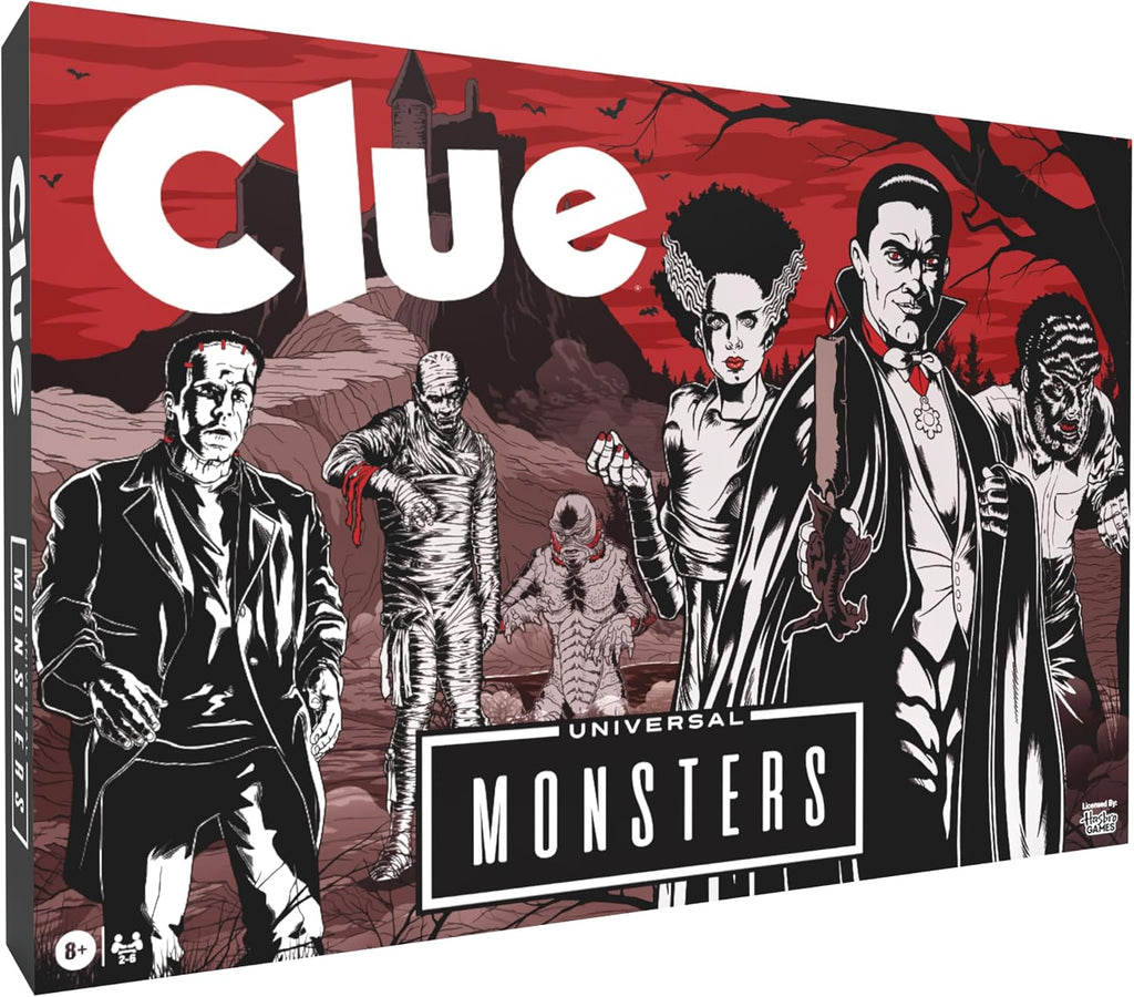 CLUE: Juego de mesa Universal Monsters, explora, deduce y resuelve el misterio