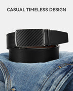 CHAOREN Cinturón para hombre de cuero con trinquete - Ajuste person...