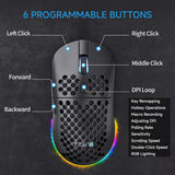 TMKB Falcon M1 - Ratón inalámbrico para juegos, sensor óptico de 24...