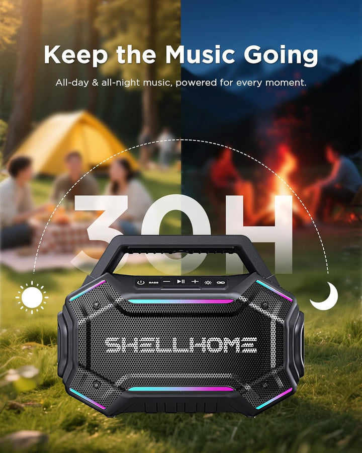 ShellHome Altavoces Bluetooth 6.0 al Aire Libre, Altavoz Fuerte de...
