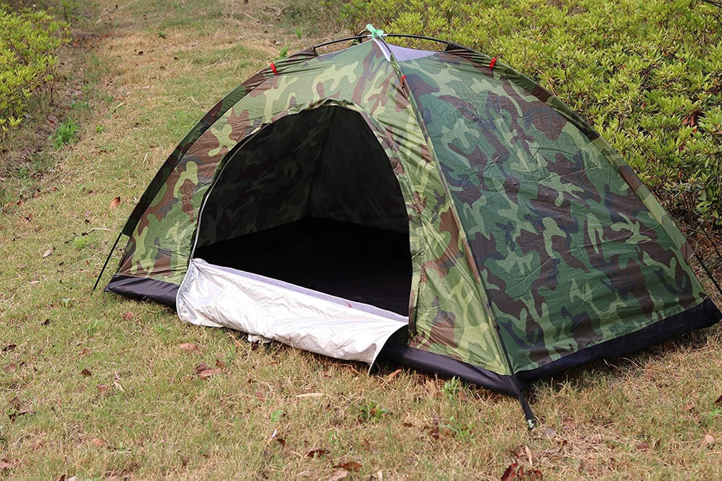 Sutekus Tienda de campaña con patrones de camuflaje para acampar, tienda de campaña para mochileros 【Equipo para exteriores】