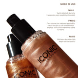 ICONIC LONDON Prep-Set-Glow | Hidratante + Fijador + Spray brillant...