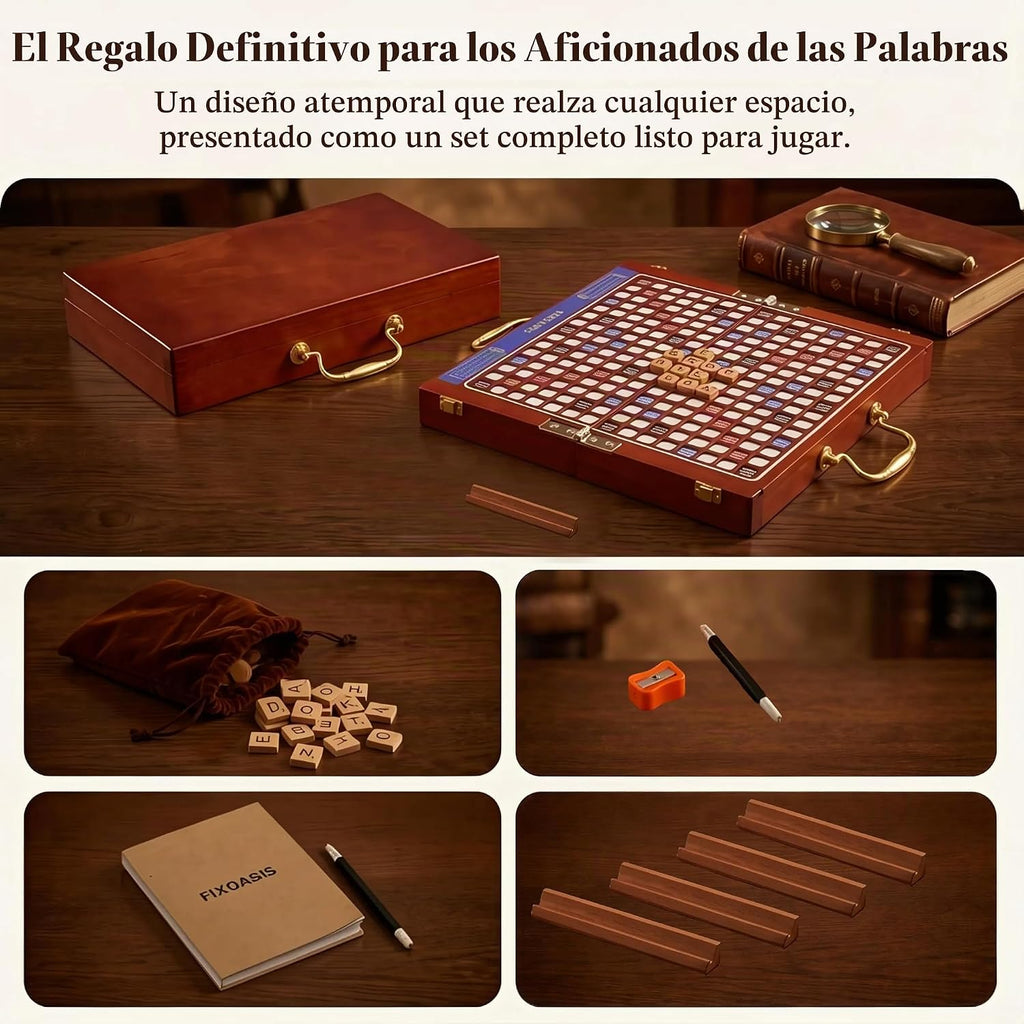 Madera maciza: juego de mesa de crucigrama edición de viaje de lujo, viaje