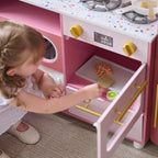 Teamson Kids Little Chef Savannah Wooden Montessori Play Kitchen, Green