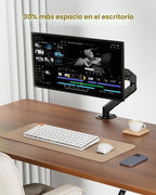 monTEK Brazo de monitor único, pantalla de 17 a 32 pulgadas, ajuste de