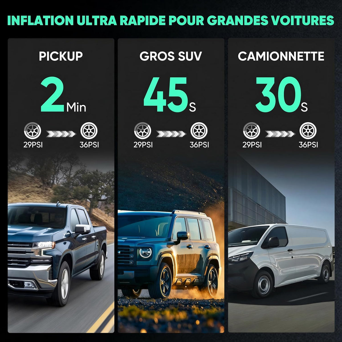 Butiyou Compresor de aire portátil para inflador de neumáticos BY01...