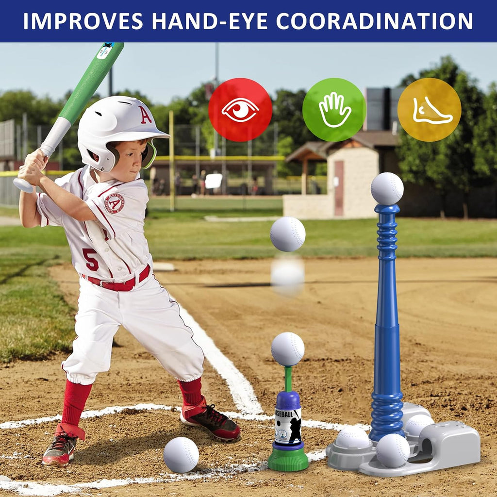 QDRAGON 2 en 1 Juegos de Bolos Ball para niños con Máquina de Lanzamiento Automática