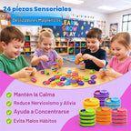 Juguetes magnéticos para ansiedad a granel: 24 piezas de juguete sensorial