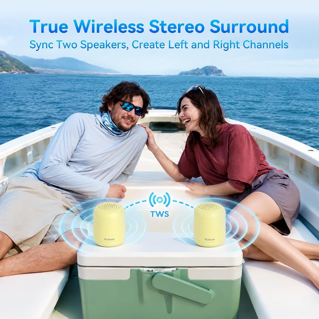 Bobtot Altavoces Bluetooth portátiles, tiempo de reproducción 24h