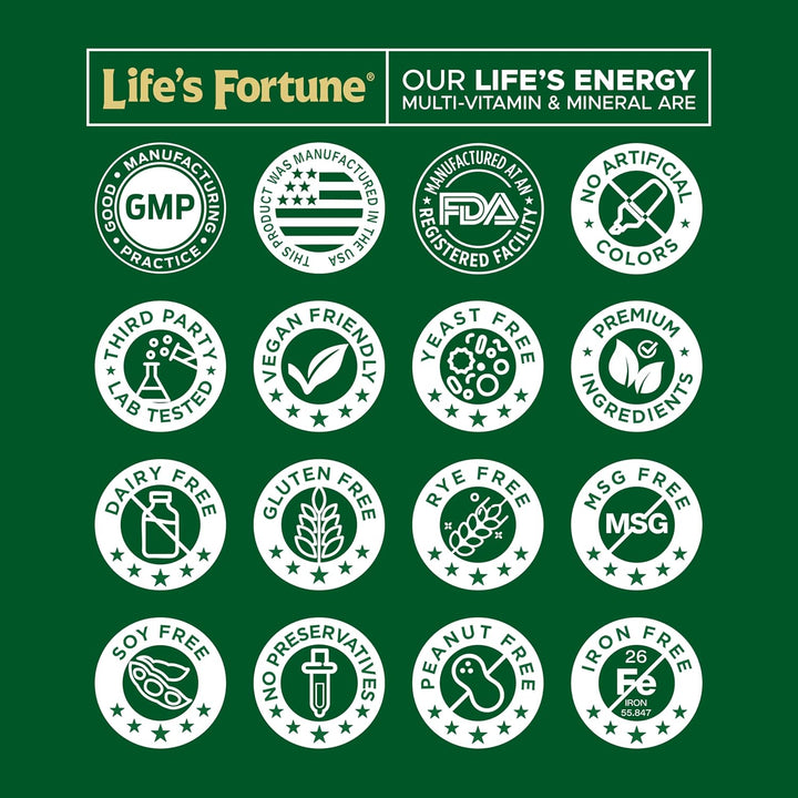 Life's Energy Advanced - Multivitamínico diario avanzado para h...