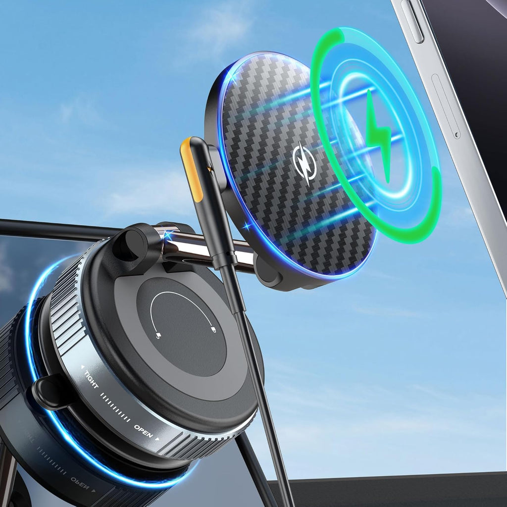 PlusAcc Soporte para teléfono de coche, soporte magnético al vacío para