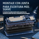 RK ROYAL KLUDGE R104 Teclado mecánico con cable de tamaño completo,...