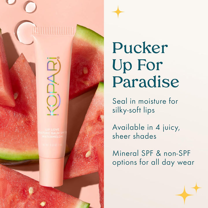 Kopari Lip Love - Bálsamo hidratante en sandía SPF 30, protector so...