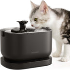 PETLIBRO - Dockstream - Dispensador automático de agua potable para gatos, perros y mascotas, inalámbrico, que funciona con batería, con bomba silenciosa, bandeja interna de acero inoxidable, fácil de