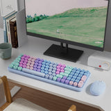 MPTOG Combo de teclado y mouse inalámbricos retro, teclas flotantes...