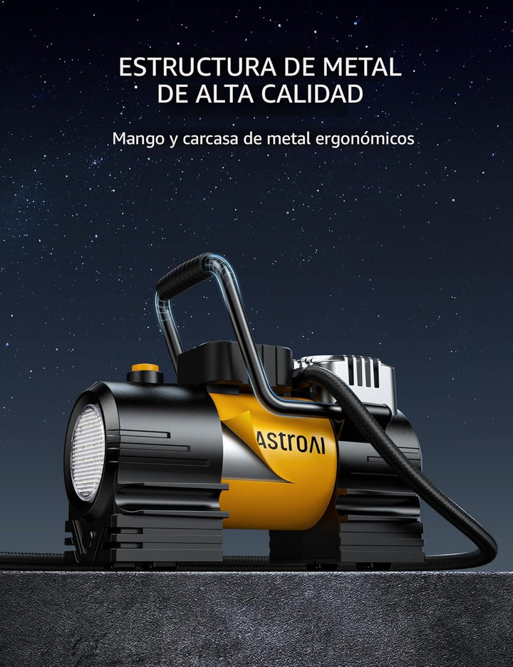 AstroAI - Compresor de aire portátil para inflar neumáticos hasta 1...