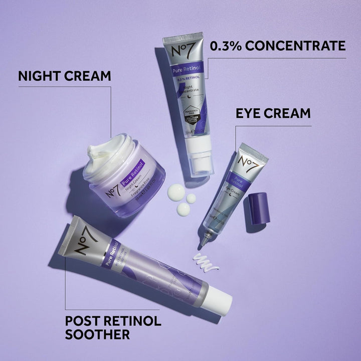 No7 Pure Retinol Night Cream - Crema de retinol que aumenta el colá...