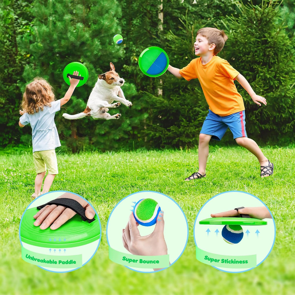 Juego de pelotas para lanzar y atrapar mejoradas, juguetes para niños, juegos al aire libre, entrenamiento de béisbol, resistente y resistente al agua para playa, piscina, patio, regalo