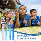 Lunmon 120 piezas de mini varitas de burbujas de invierno a granel, regalos de fiesta de invierno, regalos para niños pequeños, Hanukkah, Janucá, suministros de fiesta de cumpleaños, bolsa de regalo