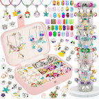 Kit de fabricación de pulseras de Sofier para niñas, caja de joyería, kit de fabricación de joyas, regalos para niñas de 4 a 12 años, juguetes de manualidades DIY, cumpleaños, Navidad
