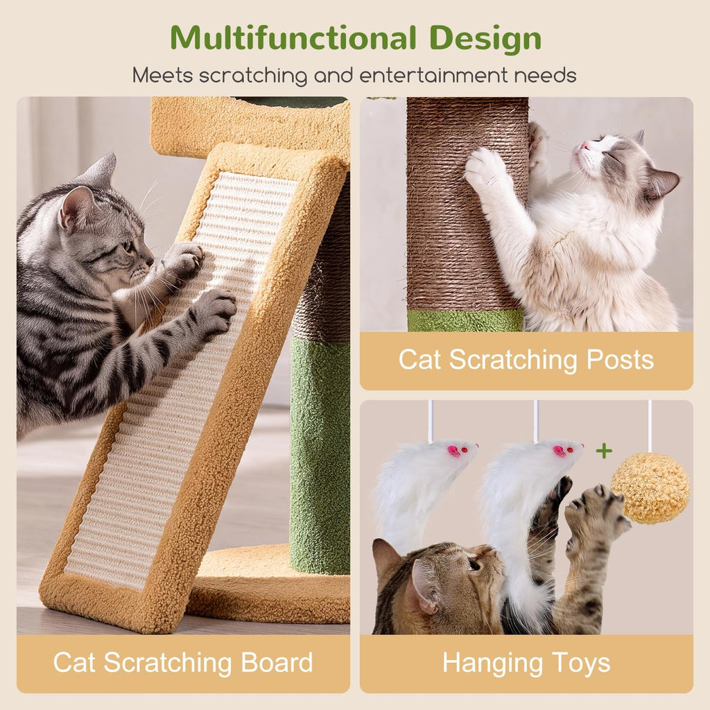 Globlazer Torre alta para gatos de varios niveles de cactus resistente de
