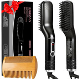 Alisador de barba para hombres, cepillo térmico de alta calidad con...