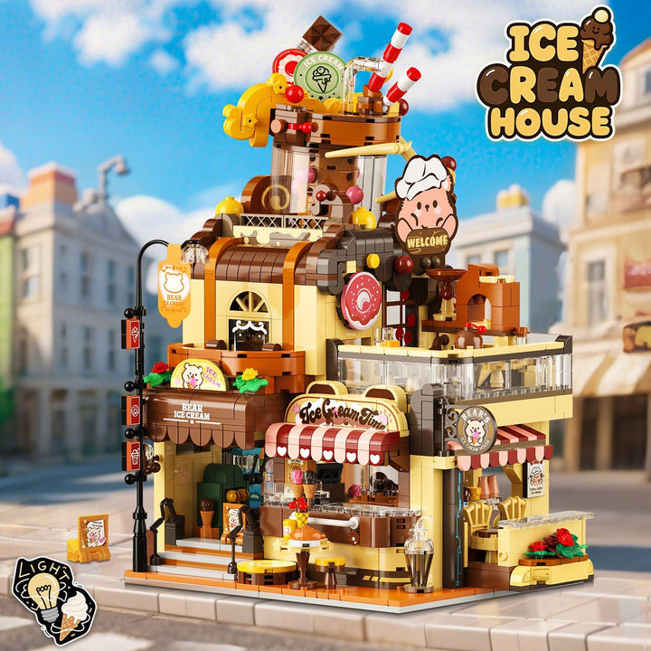 City Ice Cream House - Juego de construcción con luces