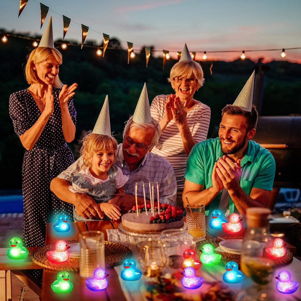Deekin 48 patos de goma con luz LED a granel de 2 pulgadas que brillan en