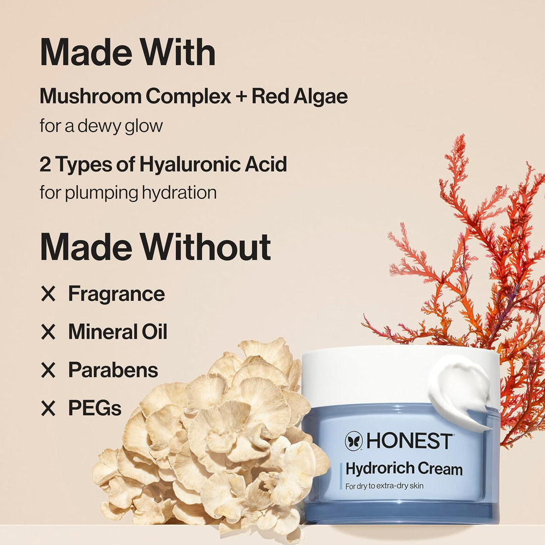 Honest Beauty Crema Hydrorich con ácido hialurónico + complejo de h...